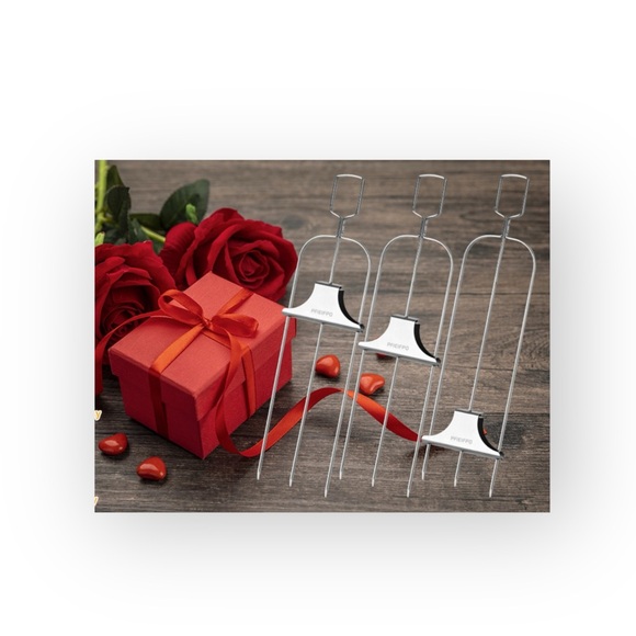 new PFIEIFPO ミ Grilling Savant 3 Prong BBQ Skewers ミ Set of 3 ミ Stainless Steel - Picture 5 of 16